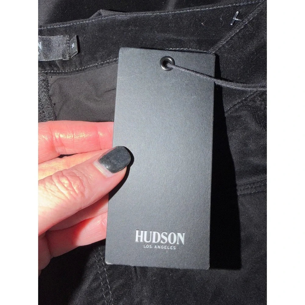 Hudson Pants Women‎ 30 Black Gray Ombre Holly High Rise Crop Flare Velvet NWT